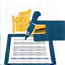 Icon of a person signing a document.